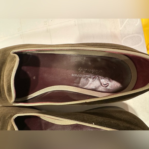 Ralph Lauren Purple Label Brown Velvet Embroidered Accent Collis Slippers- 10.5D - Picture 9 of 16